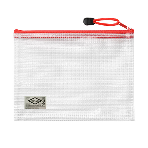 HS154 mesh pvc solid zip bag