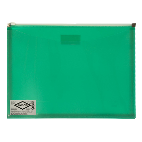 HS177 front pkt zip envelope