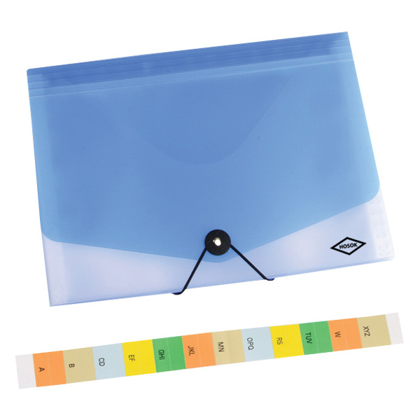 HS336 elastic tie 13 pkts expanding file